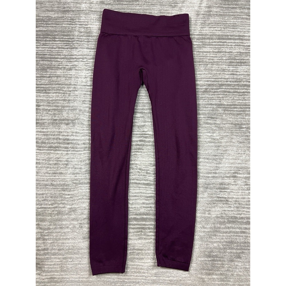 New Directions Leggings‎ Womens L/XL Red Wine Polyester Blend Athleisure
